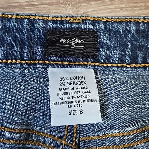 Mossimo Denim Stretch Blue Jean Skirt Women's 8 - Picture 8 of 16